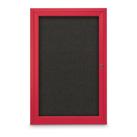 United Visual Products Slim Enclosed Corkboard, 11"x13-1/2", Gold Alum Frame/Cork UVEB1113-GOLD-CORK